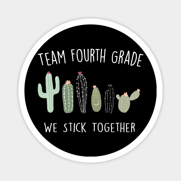 Cactus School Shirt Fourth Grade T-Shirt Magnet by creativegraphics247